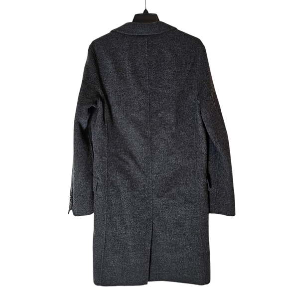 Vince Wool Blend Gray Longline Overcoat Blazer Jacket Medium NWT - Picture 3 of 9